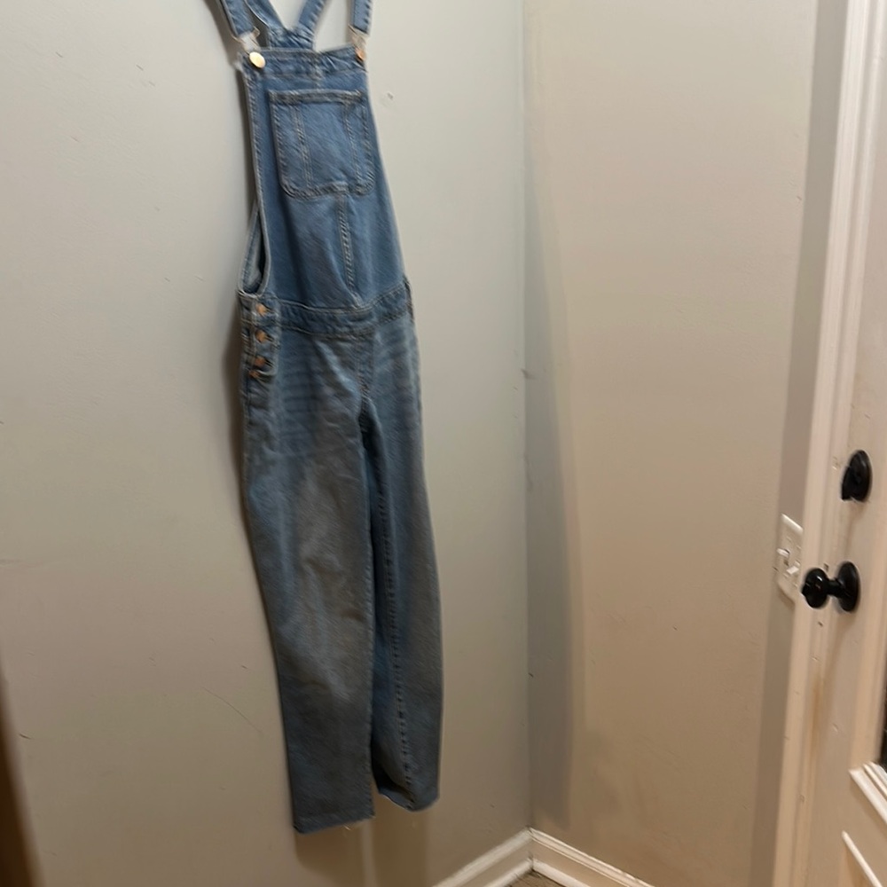 Isabel Maternity by Ingrid & Isabel Blue Denim Jumpsuit/ over all